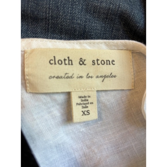 Cloth & Stone Linen Jumpsuit Drawstring Waist Casual‎ White XS - Picture 3 of 9